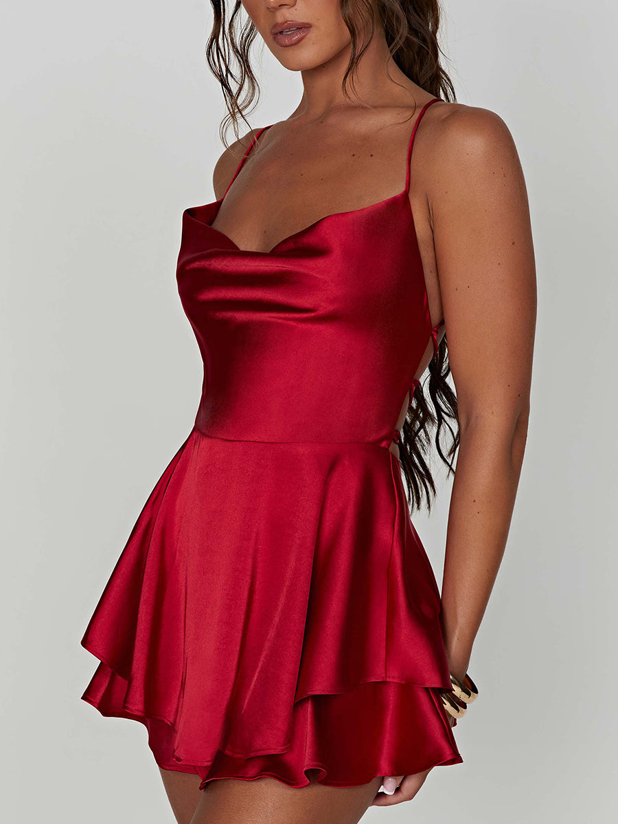 The Champagne Cowl-Neck Romper