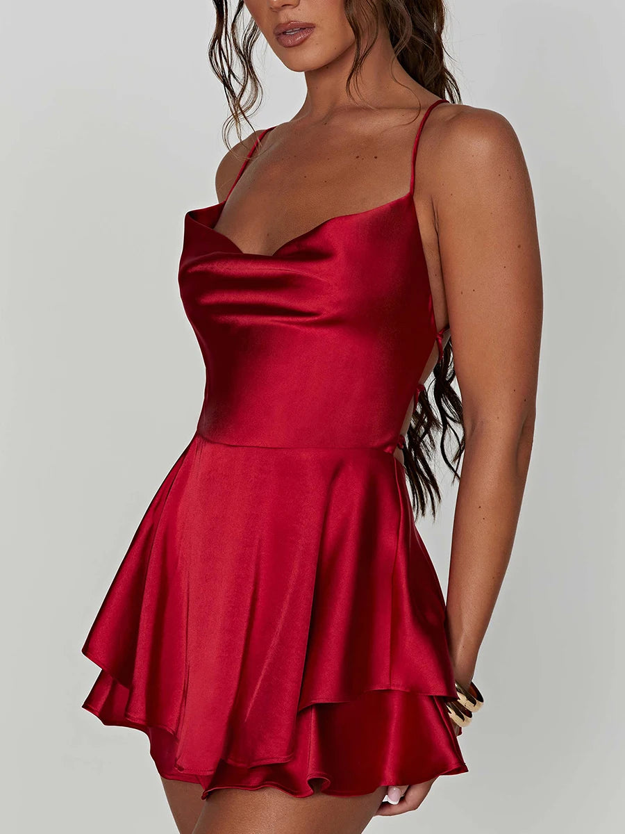 The Champagne Cowl-Neck Romper