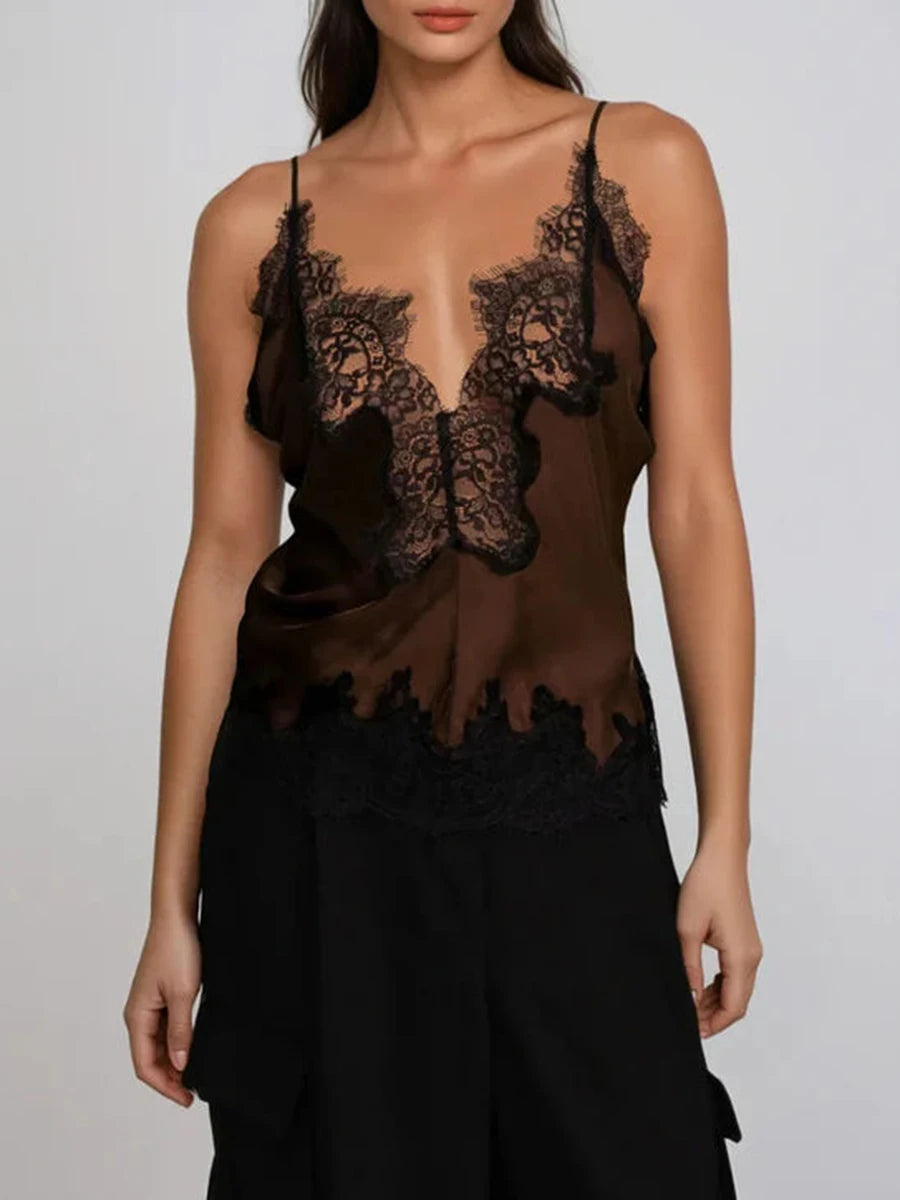 The Verona Lace Colorblock Vest