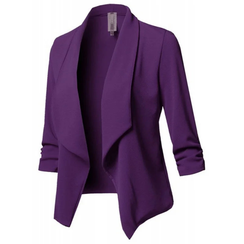 The Arden Ruched Asymmetrical Blazer from the Boss Energy at Lavishly Me