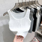 The Harper Ribbed Button Tank