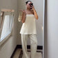 The Champagne Satin Pant Set