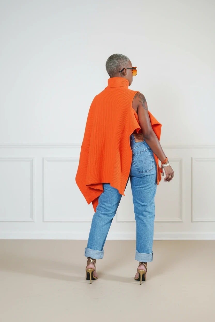 The Tatiana Asymmetric Hollow Out Statement Sweater