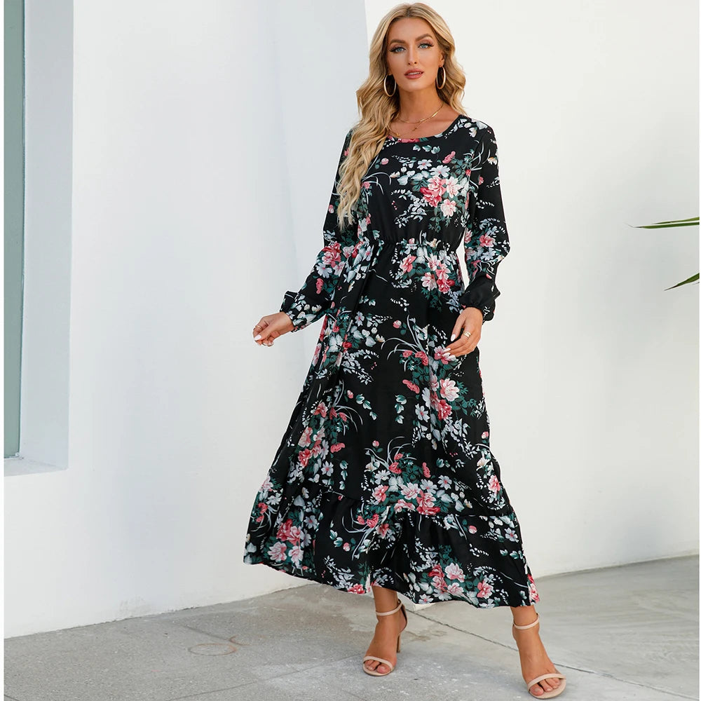 The Marisol Floral Chiffon Midi Dress in 8 | Lavishly Me