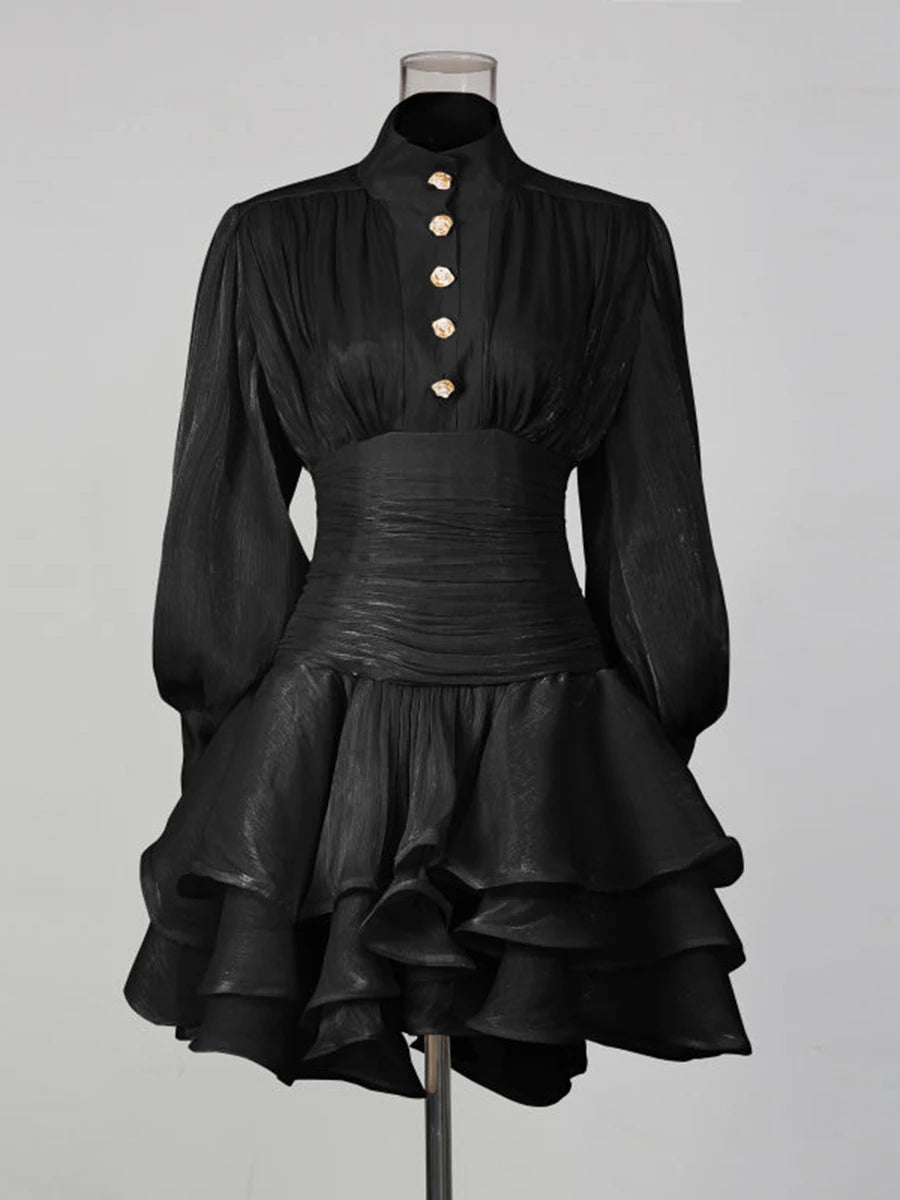 The Emerald Élan Ruffle Dress