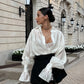 The Bellamy Flare-Sleeve Blouse