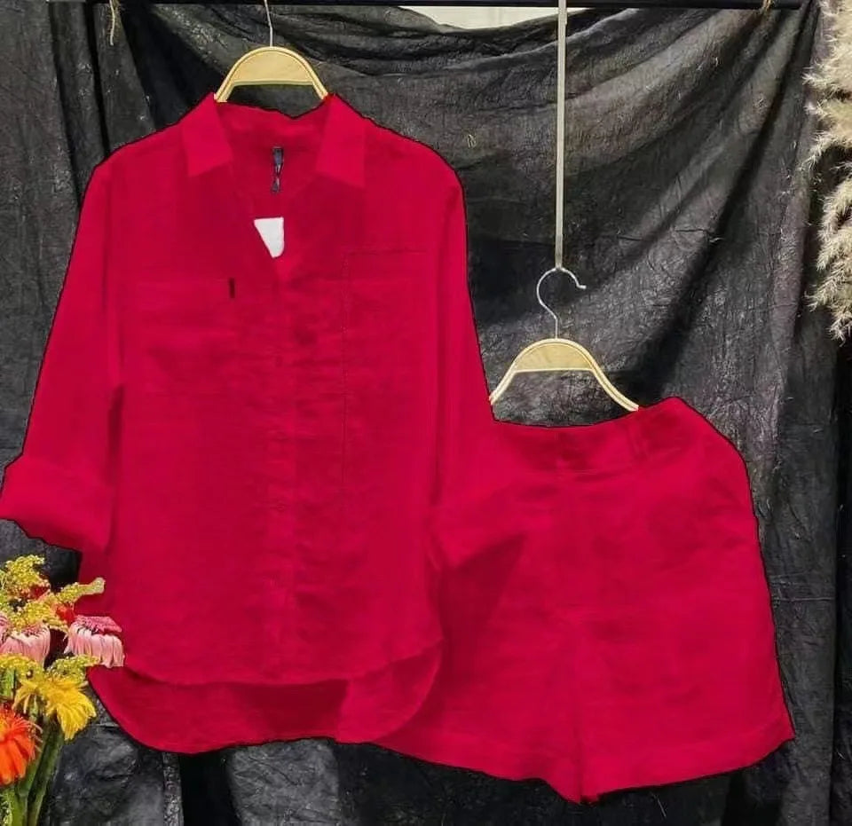 The Whitehaven Linen Shirt Set