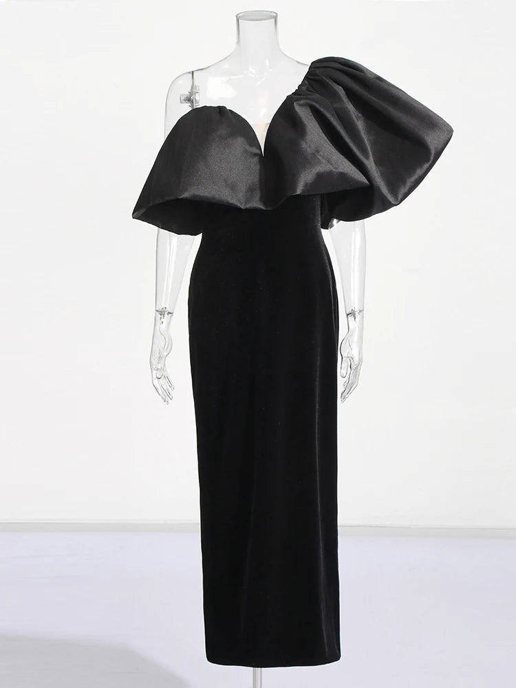 The Freya Diagonal-Neck Backless Dress | Lavishly Me
