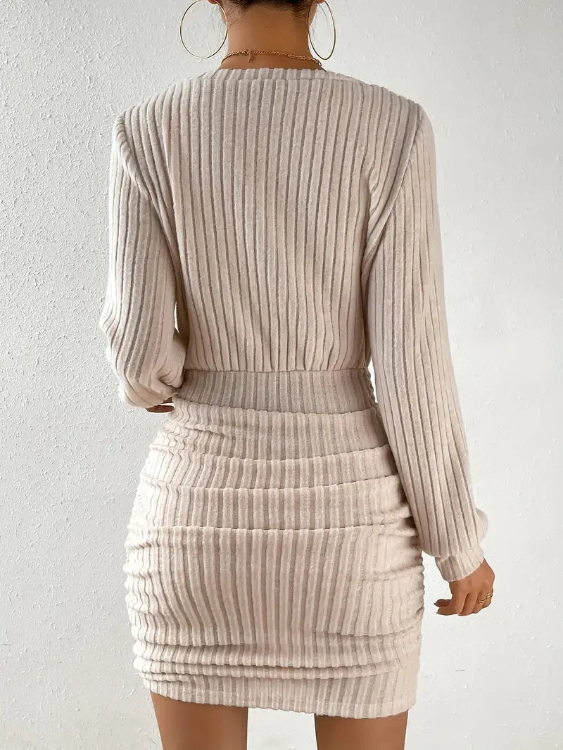 The Valentina V-Neck Pencil Mini Dress