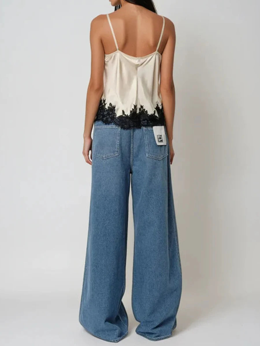 The Verona Lace Colorblock Vest