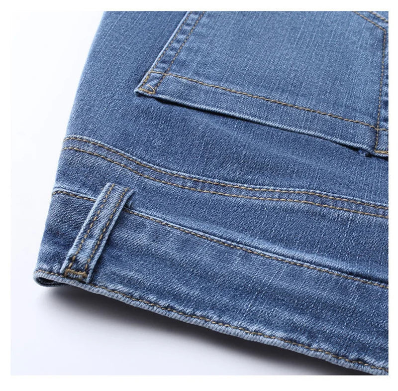 The Soho Split Denim Skirt