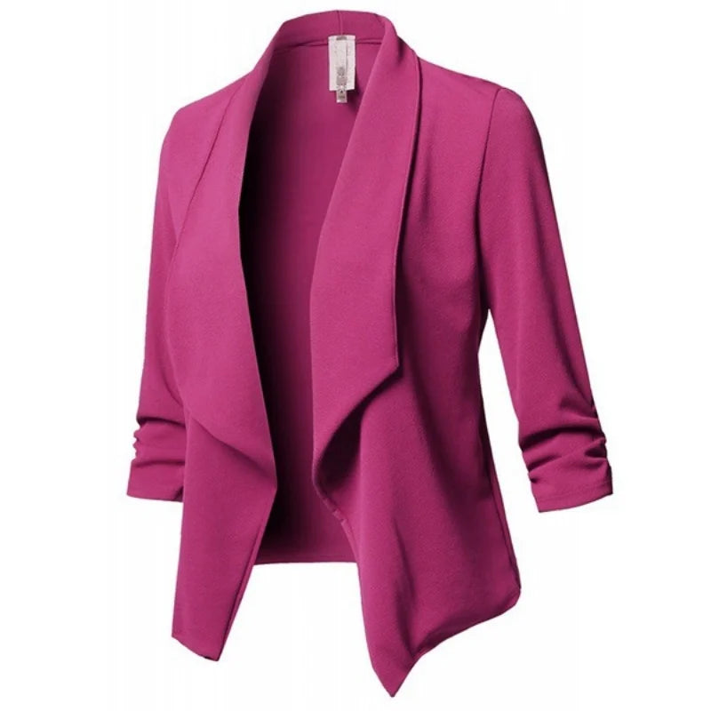 The Arden Ruched Asymmetrical Blazer from the Boss Energy at Lavishly Me