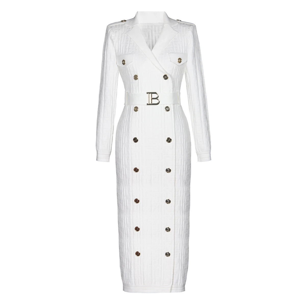 The Beaumont Double-Breasted Longline Dress from the Boss Energy at Lavishly Me