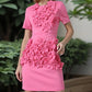 The Amaranth Appliqué Dress