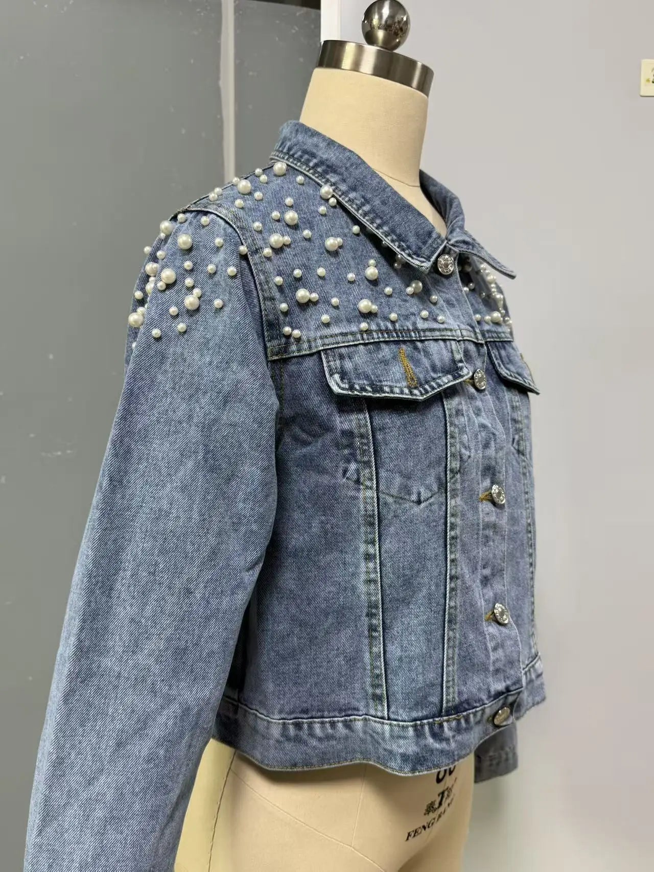 The Celeste Beaded Denim Jacket