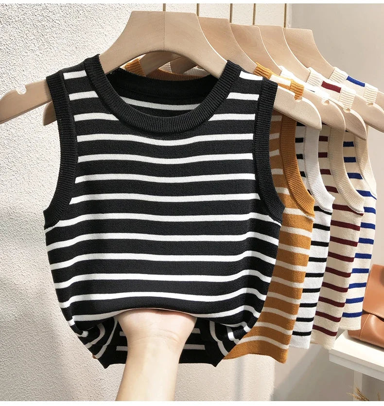 The Riviera Stripe Knit Tank