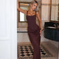 The Sienna Pleated Maxi Dress in long  black | Lavishly Me