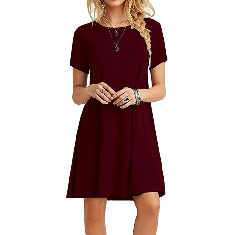 The Sunday Muse T-Shirt Mini Dress in Grey | Lavishly Me