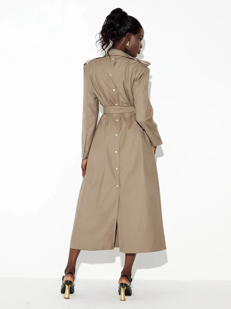 The Delphine Belted Patchwork Trench | Lavishly Me