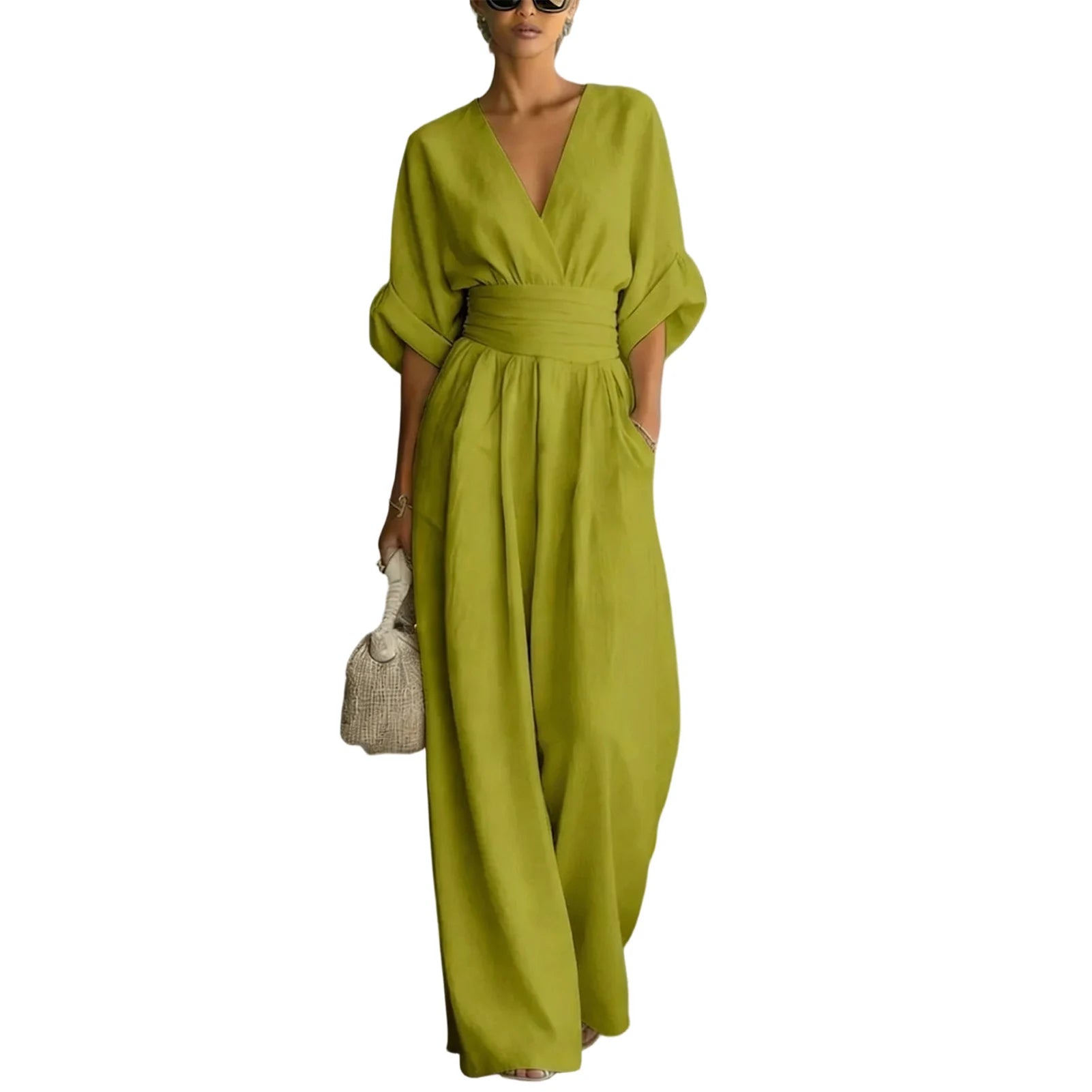 The Valencia Wide-Leg Jumpsuit in Orange | Lavishly Me