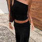 The Solène Pleated Off-Shoulder Skirt Set from the Soft & Sophisticated at Lavishly Me