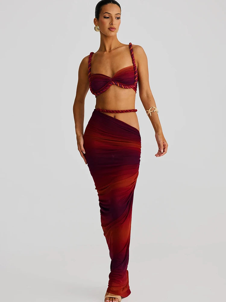 The Tulum Pleated Skirt Set