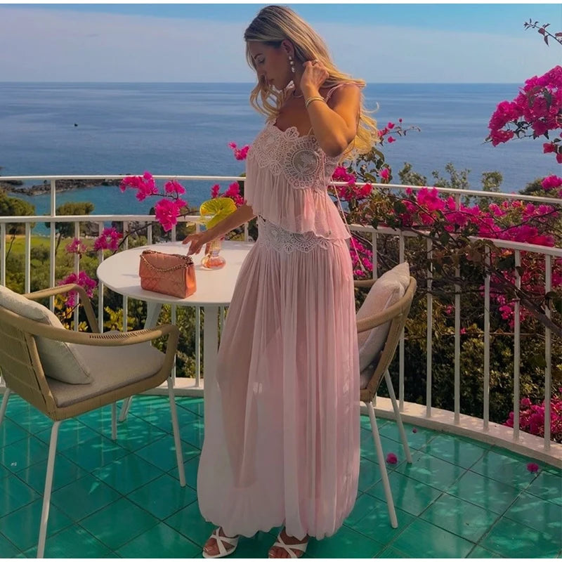 The Amalfi Lace Pant Set