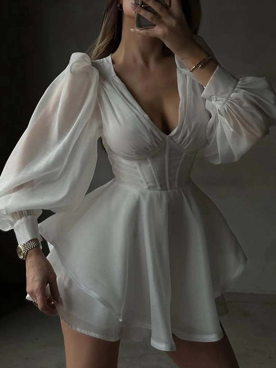 The Valencia Deep-V Dress