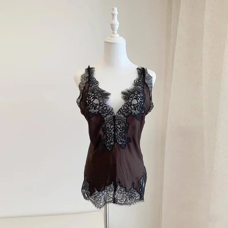The Verona Lace Colorblock Vest