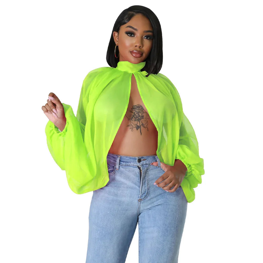 The Seraphina Sheer Tie Blouse in Women Blouses 15 | Lavishly Me