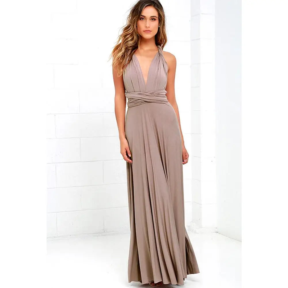 Sexy Women Multiway Wrap Convertible Boho Maxi Club Red Bandage Long Dress Party Bridesmaid Infinity Robe Longue Femme