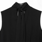 The Noir Pleated Sleeveless Top in black | Lavishly Me