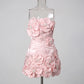 The Maren Strapless 3D Floral Mini Dress | Lavishly Me