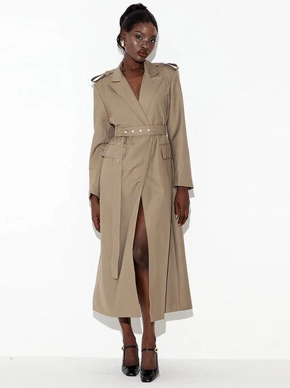 The Delphine Belted Patchwork Trench | Lavishly Me
