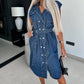The Chelsea Tie-Waist Denim Dress