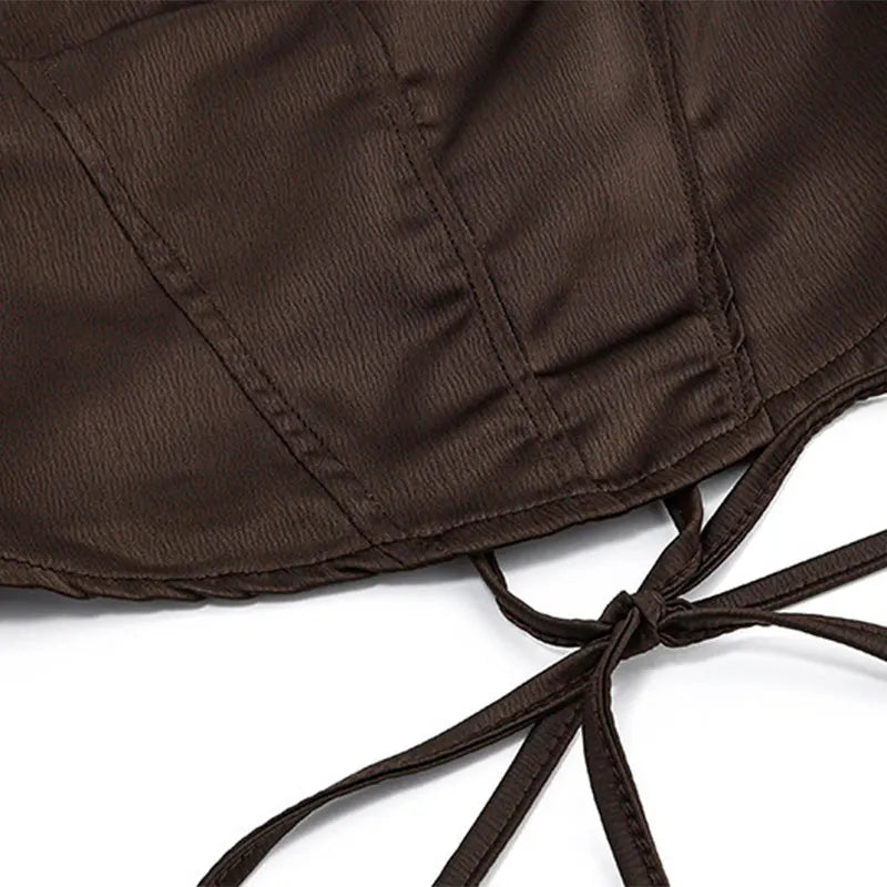 The Valencia Lace-Up Crop Top