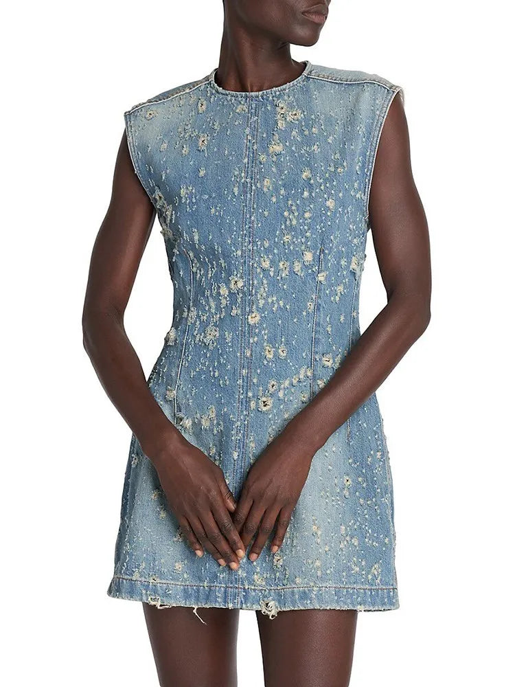 The Marlowe Cutout Denim Dress