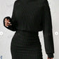 The Celeste Turtleneck Sheath Midi Dress