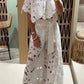 The Amalfi Lace Wide-Leg Set