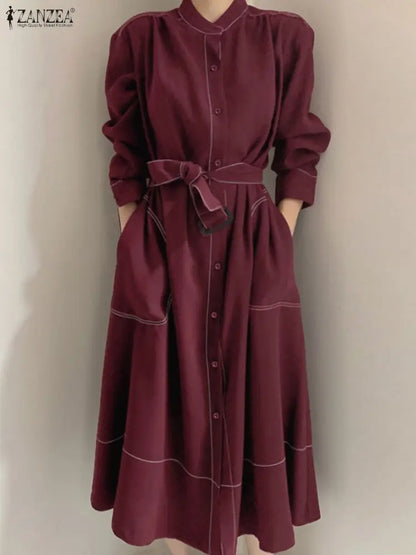 The Wren Belted Shirt Midi Dress | Lavishly Me