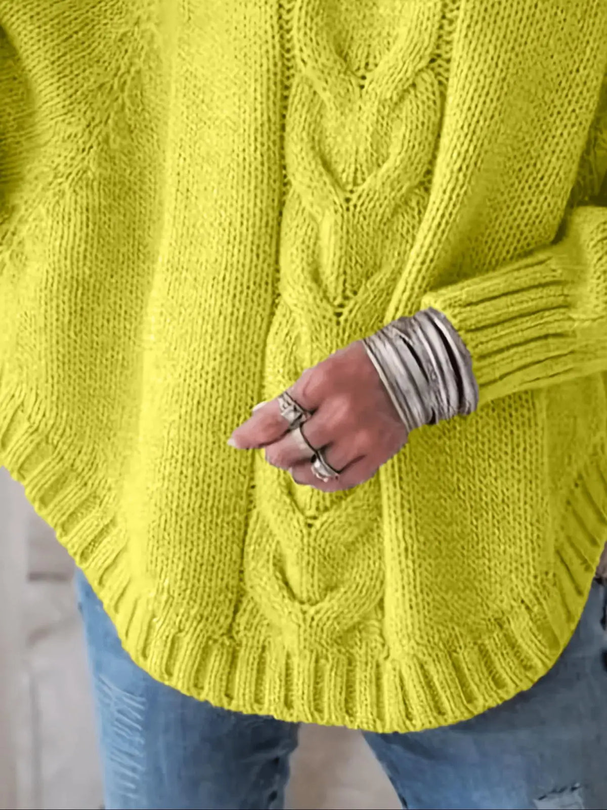 The Yasmin Knit Curve Sweater in Matcha | Lavishly Me