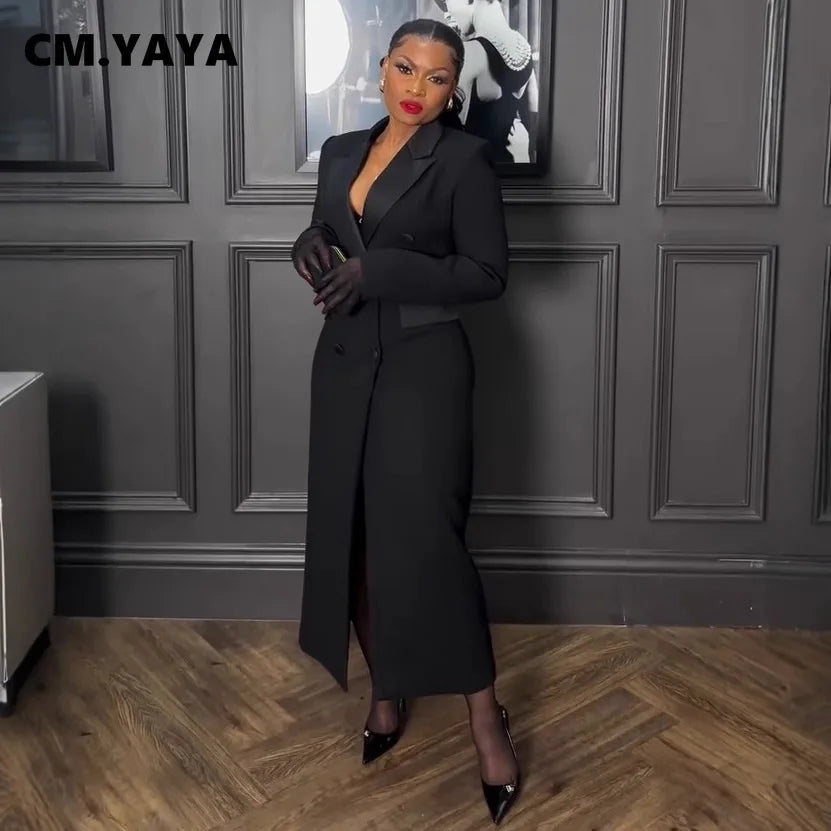 The Juliette Double-Breasted Maxi Dress in Black | Lavishly Me