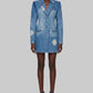 The Colette Beaded Patchwork Jacket in BLUE | Lavishly Me