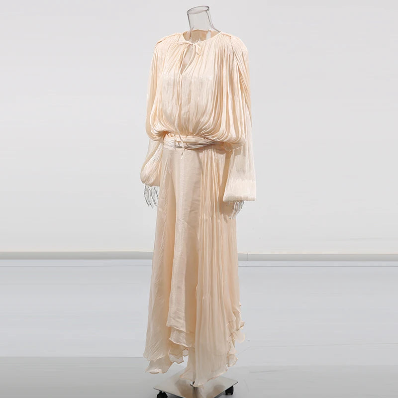 The Juliette Folded Lace-Up Dress