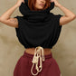 The Remi Shirred Hooded Tank in GRAY | Lavishly Me