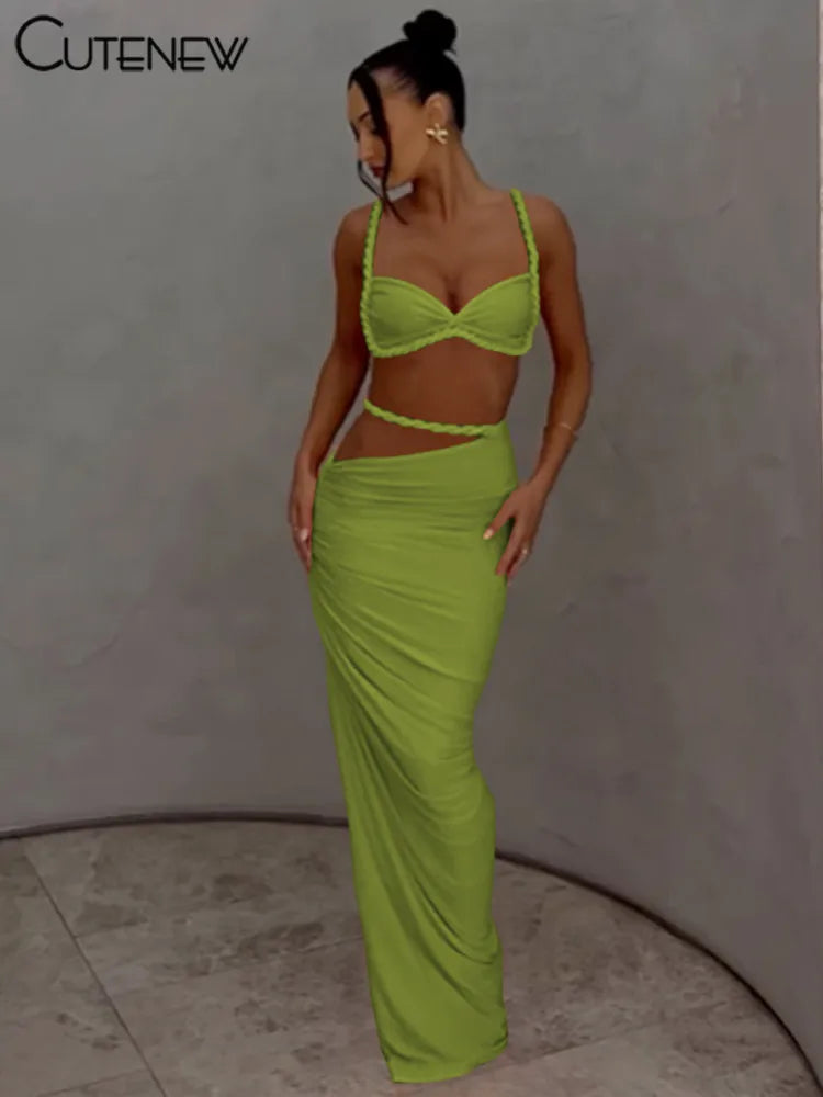 The Tulum Pleated Skirt Set