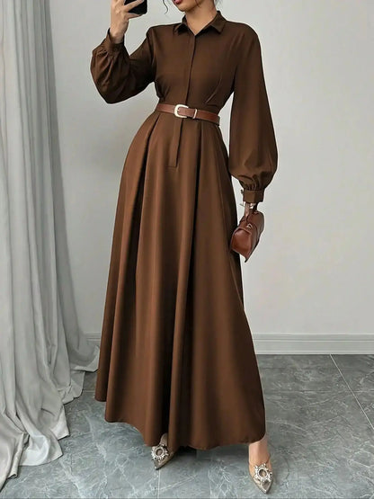 The Xena Collared Side-Slit Maxi Dress | Lavishly Me