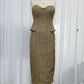 The Maeve Strapless Sequin Midi Dress | Lavishly Me