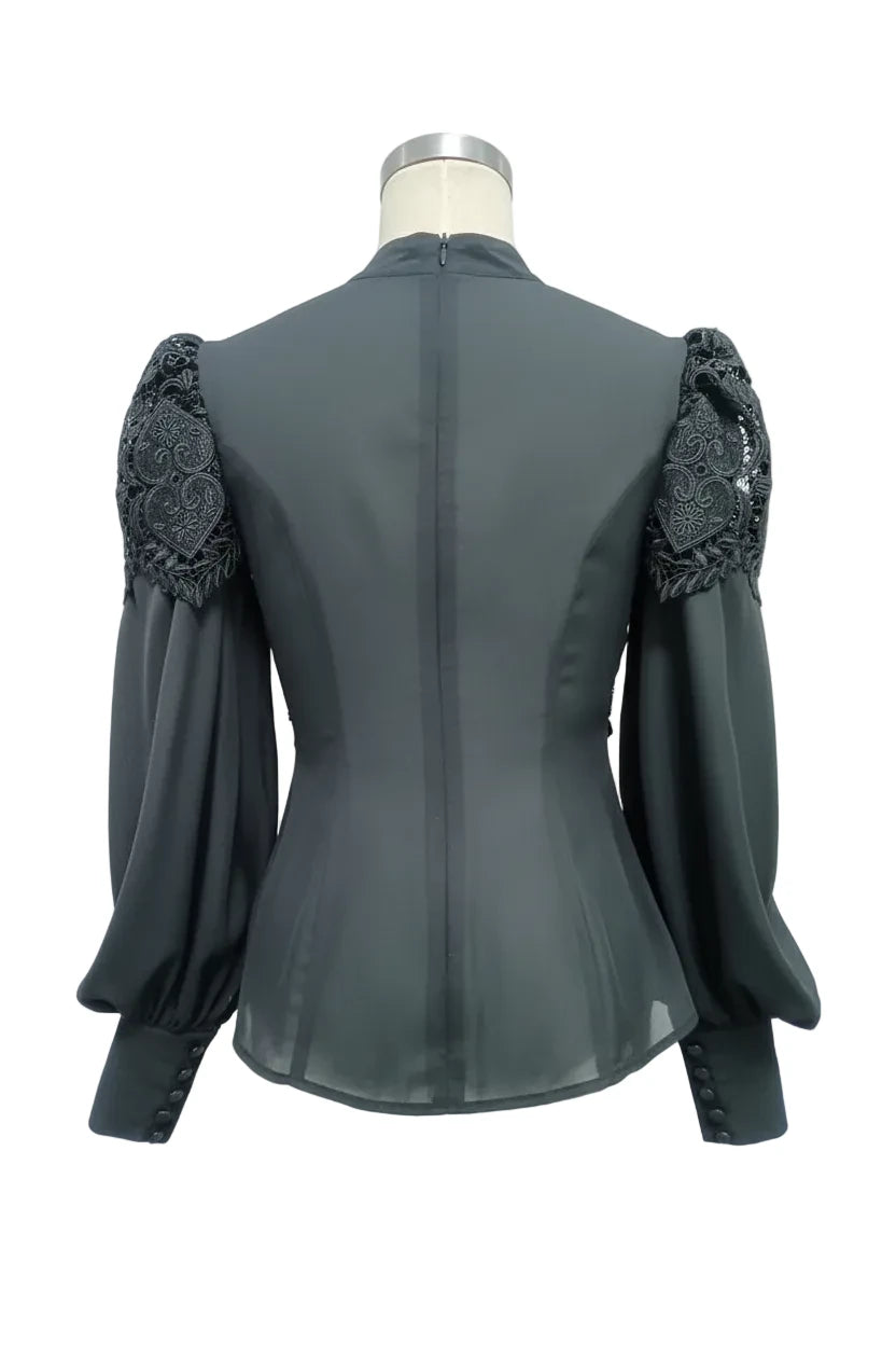 The Nerissa Lace Ruffle Blouse | Lavishly Me