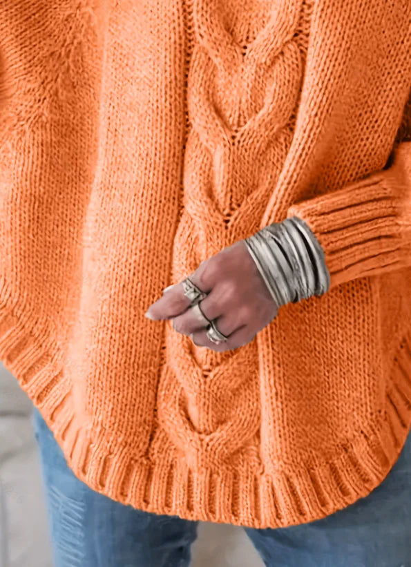 The Yasmin Knit Curve Sweater in Light Coffee | Lavishly Me